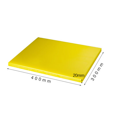 可定制加工西派珂方形砧板塑料菜板厨房分类切水果板生鲜加厚案板(黄色 规格400*300*20mm)