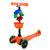 儿童滑板车三四轮滑板车冲浪式瑞士滑板闪光轮可调节(升降闪光轮橙色)第2张高清大图