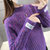 女式时尚针织毛衣9471(9471紫色 均码)第5张高清大图