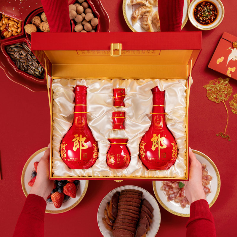 郎酒53度红花郎10礼盒酱香型白酒500ml2酱香典范酒香浓郁