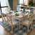 明佳友 餐桌 地中海实木餐桌椅组合 餐桌餐椅套装 美式餐桌餐桌椅D30(田园白色 1.3米一桌+6椅)第2张高清大图
