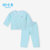儿童空调服纯棉睡衣宝宝夏装薄款男童内衣套装女童家居服9077(蓝色 73)第5张高清大图