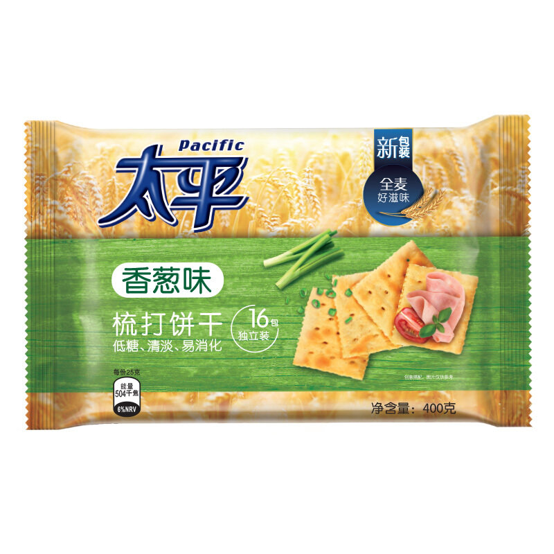 太平健康苏打早餐饼干香葱味400g 囤货休闲零食【图片 价格 品牌 报价