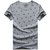 夏季新款印花T恤衫男士简约圆领短袖碎花时尚半袖9636(灰色 4XL)第2张高清大图