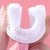 安贝雅宝宝U型牙刷粉色6-12岁 U型护齿 硅胶牙刷第5张高清大图