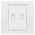 西门子开关插座面板 悦动系列 雅白色 超五类电脑电话插座第5张高清大图