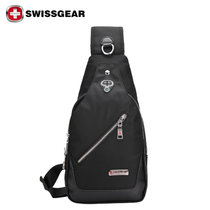 瑞士军刀 单肩包书包 苹果iPad mini平板背包 男女休闲款运动斜挎包胸包SA1026(黑色)