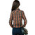 女士双袋带袖袢格子衬衫(B12032048BF M)第3张高清大图