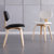日式实木北欧简约现代风格小户型餐椅桦木休闲咖啡椅办公椅(黑色)第2张高清大图