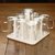 创意塑料沥水杯架 水杯挂架 沥水盘 玻璃杯子茶杯置物架沥水架(塑料杯架+9个尼克尔杯)第3张高清大图
