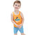 迪士尼宝宝Disney baby儿童背心套装上衣裤子外出套装(甜橙 100cm 2-3岁)第2张高清大图