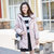鸭鸭2018新款女装韩版大码外套连帽纯色中长款羽绒服女潮B-57660(粉红 170)第2张高清大图