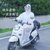 雨衣长款全身防雨单人男女学生透明电动车电瓶车自行车成人雨披(GF02蓝色（拉链+双帽檐） XXL码（身高170-185厘米）)第4张高清大图