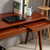夏树 现代北欧电脑桌 HY001(（海外版）榉木色 1.2米单桌+牛角椅)第3张高清大图