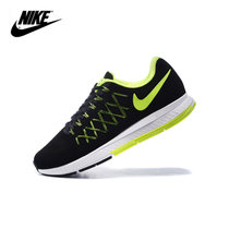 耐克登月跑鞋32代Nike MAX 新款皮网面透气男女鞋情侣训练跑步鞋(32代919黑绿 45)