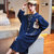 雅黛琳睡裙韩版春秋季开衫可爱长袖纯棉连衣裙DF16703(灰色 M)第2张高清大图