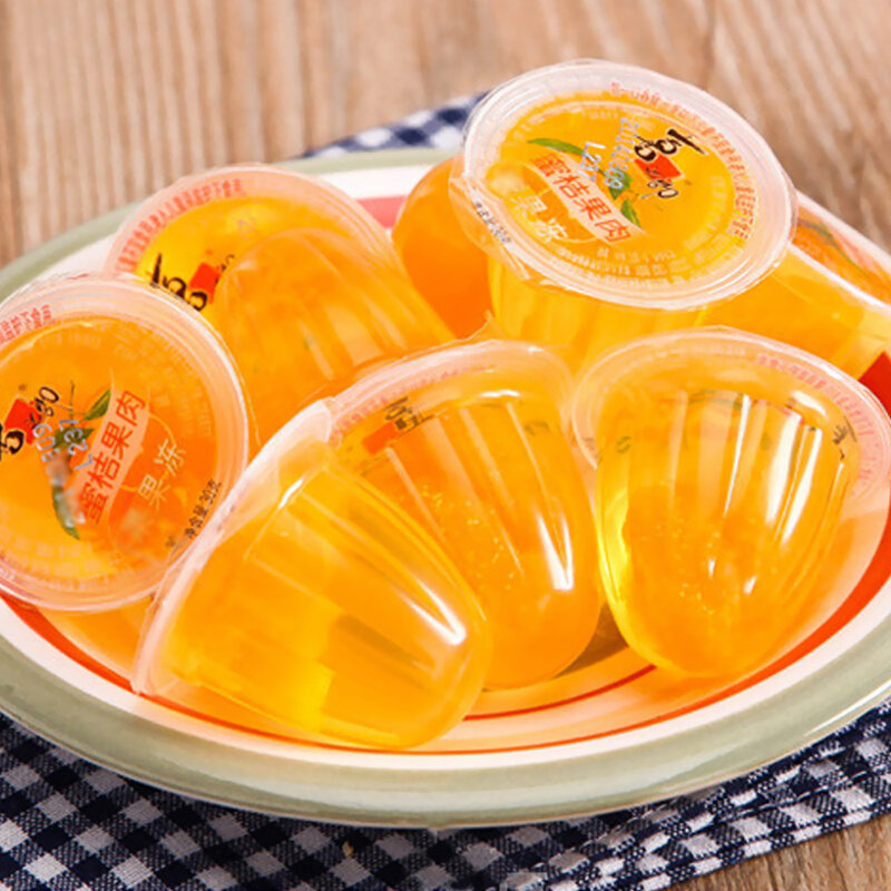喜之郎蜜桔果肉果冻布丁零食450g国美超市甄选