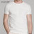 2017夏 圆领T恤 YUYOM优央 男士套头圆领T恤面料 正反拼接 个性时尚(白色 M)第2张高清大图
