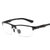 新款铝镁眼镜框 男士运动款平光镜 半框光学可配近视眼镜架3121(银框白片)第7张高清大图