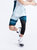美式单腿篮球紧身裤一长一短五分七分裤健身跑步训练打底裤装备男(黑色左长右短 XL)第4张高清大图