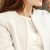 苏醒的乐园 2013秋装新款新品 韩版女装修身毛呢大衣外套N295(白色 XL)第3张高清大图