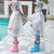 儿童雨衣男童女童小学生套装防水全身新款斗篷式连体幼儿园雨披(纯黄色包边 S(身高70-80CM))第3张高清大图