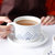 松发瓷器陶瓷水杯咖啡杯碟情侣牛奶杯简约办公室红茶杯子家用套装几何杯碟金三角升华 环保材质第2张高清大图