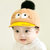 秋冬男童女童帽子0-3-6-12个月婴儿帽子1-2岁春婴幼儿鸭舌毛呢儿童帽子(天蓝色)第5张高清大图