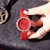 香港古欧GUOU女士手表石英表时尚潮流女款手表学生表皮带表腕表(红色 皮带)第2张高清大图