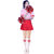 女成人啦啦操服装中小学生拉拉队演出服运动会开幕式团体啦啦队服(粉红色 XL)第2张高清大图