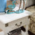 圣肯尼家具 简约美式卧室实木床头柜 床头置物架储物柜 欧式斗柜(仿古白 床头柜)第3张高清大图