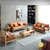 简树 北欧风格实木沙发 现代简约1+2+3小户型榉木日式客厅布艺沙发组合(单人位)第2张高清大图