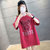 短袖T恤女2022夏季宽松中长款印花女装大码韩版半袖上衣打底衫女(红色 L)第2张高清大图