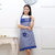可爱公主韩版女围裙袖套厨房纯棉厨师工作服围腰防污防油做饭成人(紫红色 三朵花/蓝)第2张高清大图