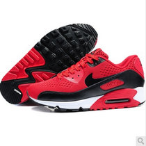 Nike耐克2015新款 AIR MAX90男女气垫鞋跑步鞋运动鞋休闲鞋 8005(红黑 41)