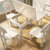 古宜（Guyi） 古宜 小户型餐桌椅组合可折叠伸缩田园白色饭桌现代简约餐台客厅家具桌(钢化玻璃餐桌)第4张高清大图