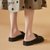 达芙妮包头半拖鞋女外穿2021年新款夏季薄款懒人鞋平底网纱凉拖鞋(黑色 37)第4张高清大图
