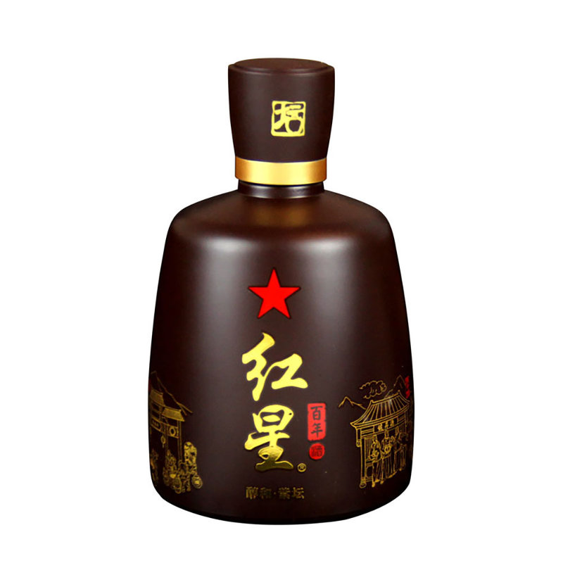 红星百年醇和紫坛43度白酒500ml1单瓶装纯粮酿造