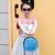 拥抱熊 新款儿童包公主时尚单肩包包猫咪PVC女孩手提包幼儿园斜跨包母子包  小包包 酒红色（子母包）(蓝色（子母包） 默认版本)第5张高清大图