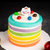 法焙客彩虹蛋糕模6寸8网红戚风蛋糕免切分片硅胶模具家用Tinrry(6寸粉色（3个装） 默认版本)第2张高清大图