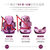 开优米 儿童安全座椅 汽车用婴儿宝宝9月至12岁适用3C认证不限车型(紫色)第4张高清大图