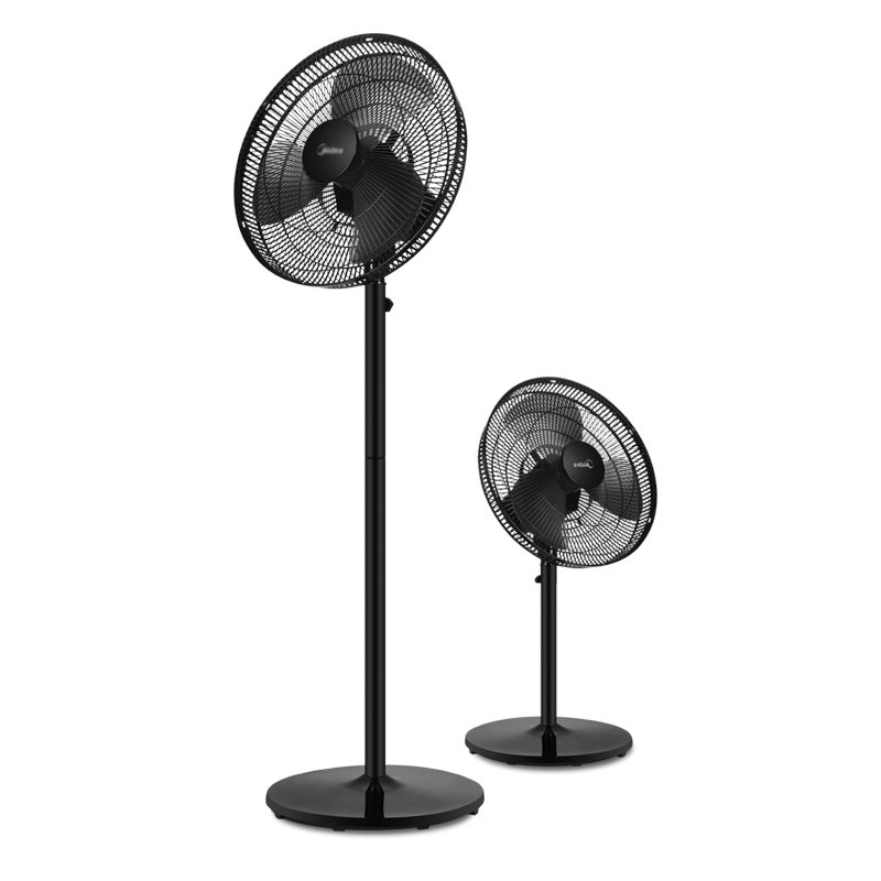 美的midea三叶落地扇电风扇三档风速摇头台立两用节能省电fs4018c