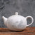 豪峰 茶壶玉瓷 茶碗大号茶具德化青花瓷泡茶碗陶瓷白瓷三才碗(玉瓷灰茶圣茶壶)第2张高清大图