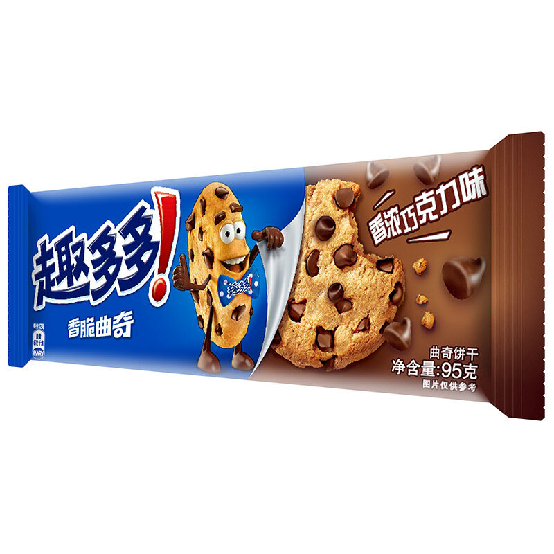 趣多多香浓巧克力味香脆曲奇饼干95g 国美超市甄选【图片 价格 品牌 