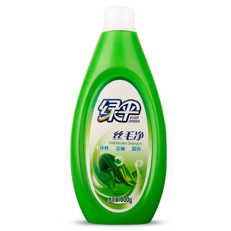 绿伞丝毛净500g瓶真丝羊绒洗涤剂真丝洗衣液