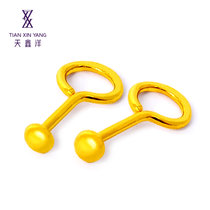 天鑫洋 足金/黄金耳钉 简约时尚圆点耳钉/耳饰(约0.80-0.90g 一对)