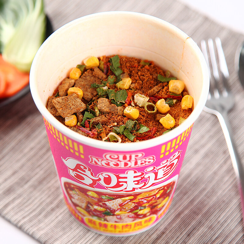日清合味道麻辣牛肉风味83g12国美超市甄选