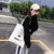 帆布购物袋单肩包韩版女文艺单肩包学生手提袋折叠环保购物袋DS502(白色（砖石手指） 1个装)第2张高清大图