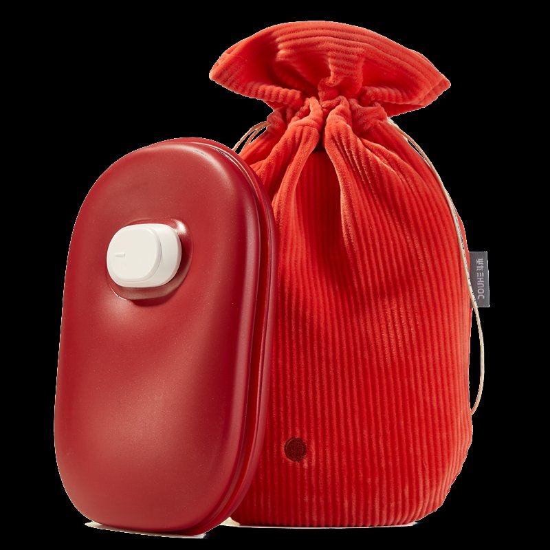 斗禾(douhe)硅胶充电热水袋暖手宝防爆电暖宝热宝暖宝宝毛绒暖水袋