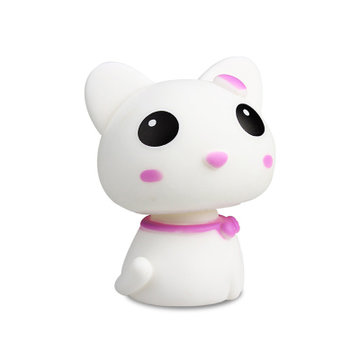 【国美在线】石家垫 猫咪弹簧摆件内饰摇头创意卡通摆件(萌小白)